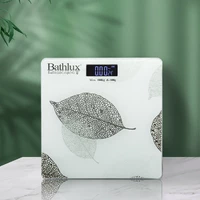 Напольные весы Bathlux из стекла бытовые, супероточные, до 180 кг, дизайн Leaves
