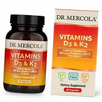 Витамин Д3 К2, Vitamins D3 & K2, Dr. Mercola  90капс (36387006)