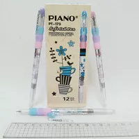 Ручка масляна "Piano" "Dizain" синя, 0,5 мм, грип (пак тисячі сімсот двадцять вісім), 12шт/етик.