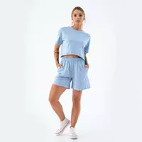 Женский летний комплект шорты и футболка Teamv Jumper Голубой