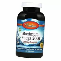 Максимум Омега, Maximum Omega 2000, Carlson Labs  180гелкапс Лимон (67353013)