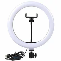 Світлодіодна кільцева LED лампа USB з утримувачем для телефону Ring Fill Light (26 см)