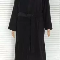 Черный махровый халат мужской