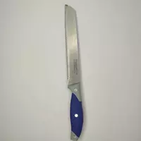 Кухонный нож для нарезки хлеба с синей ручной 31,5 см